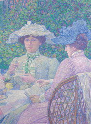 T. VAN RYSSELBERGHE, Thé au jardin-Thee in de tuin, ca 1904